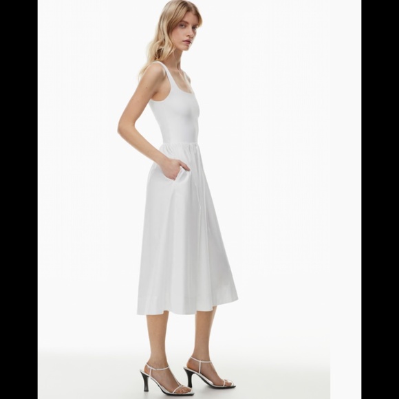 NEW ARITZIA REVIVE DRESS BABATON IN WHITE XXS NWT SOLD OUT ONLINE - Picture 3 of 9